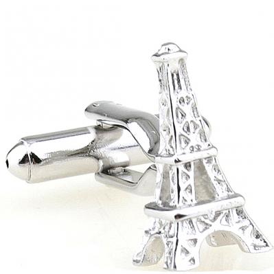Paris France Silver Eiffel Tower Cufflinks.jpg